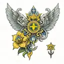 Ukraine symbols tattoo design idea