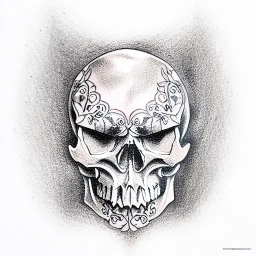 Skull tattoo design idea