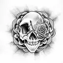 Skull tattoo design idea