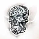 Skull tattoo design idea