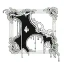 frame dripping downwards tattoo design idea