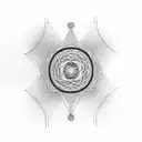 A design of energy lines, representing the client's passion for karma and travel tattoo design idea