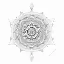 A design of energy lines, representing the client's passion for karma and travel tattoo design idea