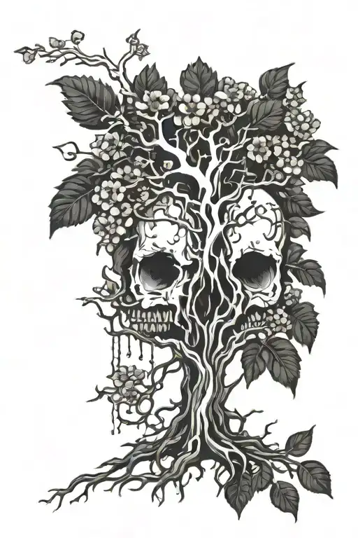 poison tree tattoo design idea