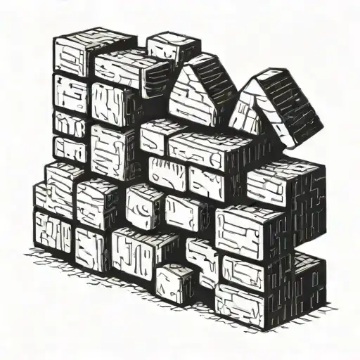 Bricks tattoo design idea