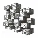 Bricks tattoo design idea