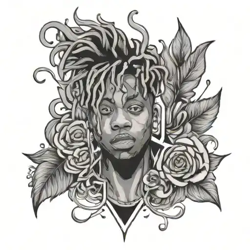 juice wrld 999 tattoo design idea