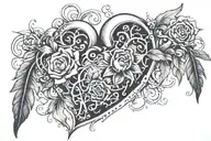 I would like to have a tattoo inspired by a heart attack survivor with lots of color heartbeat just something beautiful  tattoo design idea