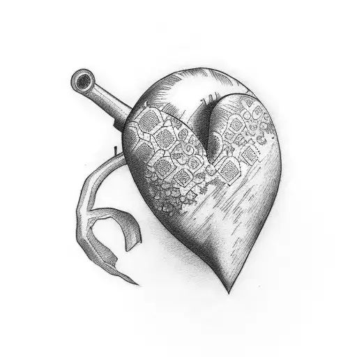 Crying Heart tattoo design idea