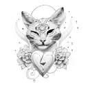 Crying Heart tattoo design idea