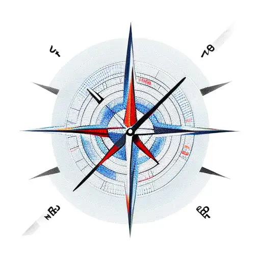 half compass with half clock with time of 07:22 3d tattoo tattoo design idea