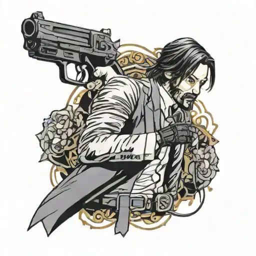 john wick tattoo design idea