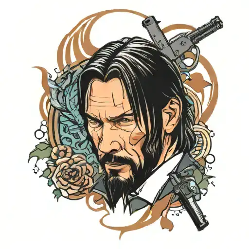 john wick tattoo design idea