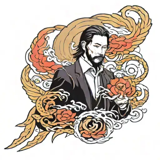 john wick tattoo design idea