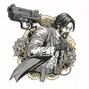 john wick tattoo design idea
