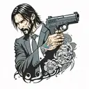 john wick tattoo design idea