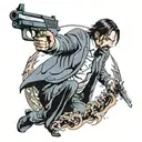 john wick tattoo design idea