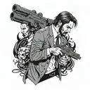 john wick tattoo design idea