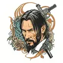 john wick tattoo design idea