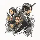 john wick tattoo design idea