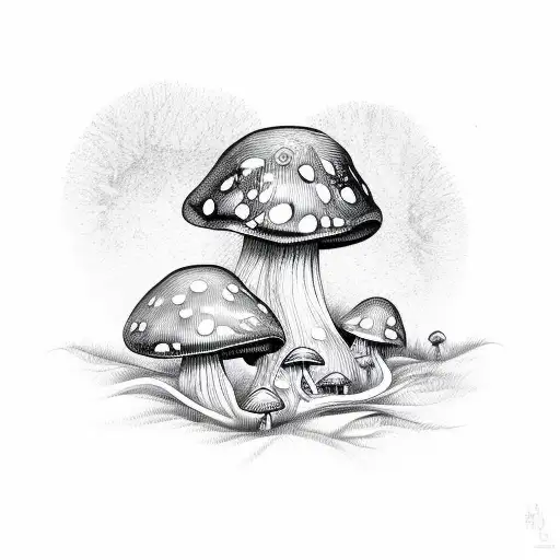 mushroom goddess  tattoo design idea
