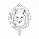 Fox inside Mandala tattoo design idea