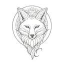 Fox inside Mandala tattoo design idea