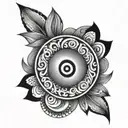 222 circle tattoo design idea