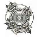 222 circle tattoo design idea