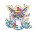alebrije chihuahua  tattoo design idea
