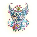 alebrije chihuahua  tattoo design idea