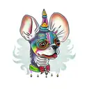 alebrije chihuahua  tattoo design idea