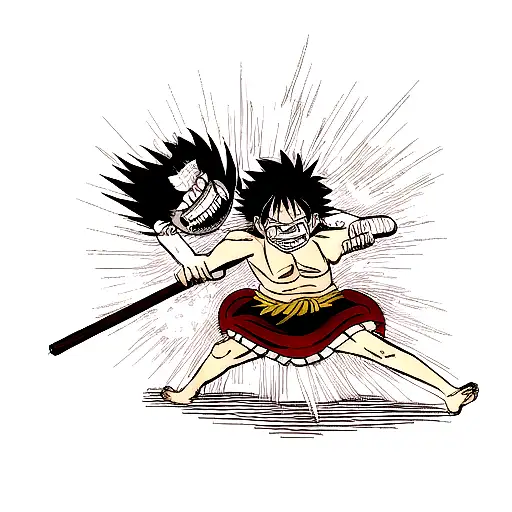 Kaido vs Luffy tattoo design idea