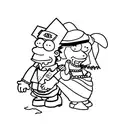 bart and lisa tattoo design idea
