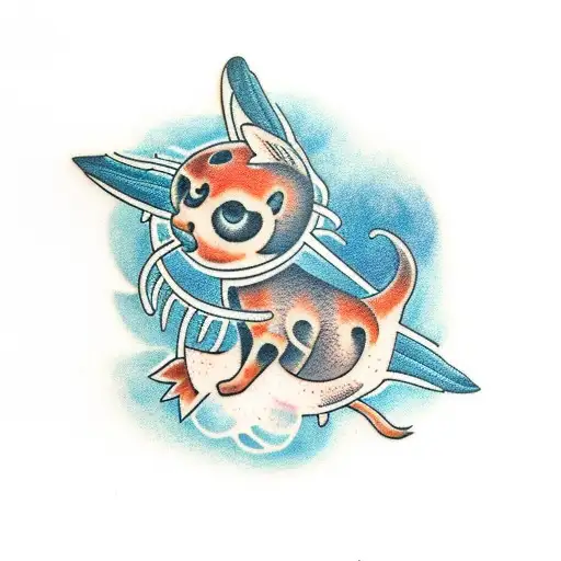 3 kids nature tattoo design idea