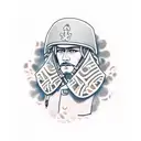 German Soldier, Afghanistan, Psyche tattoo design idea