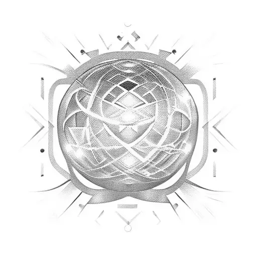 mirrorball tattoo design idea