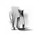 broken vase tattoo design idea