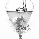 broken vase tattoo design idea