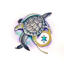 Turtle tattoo design idea