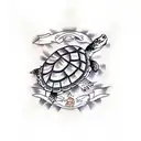 Turtle tattoo design idea