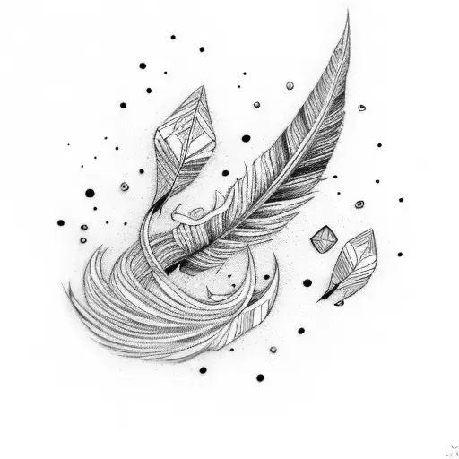 Everything happens for a reason with infinity feather tattoo design idea