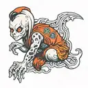 casper like ghost tattoo design idea