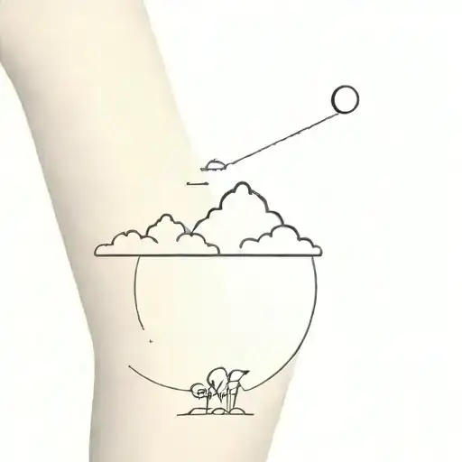 sky is the limit tattoo design idea