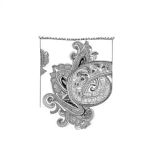 a paisley pattern tattoo design idea