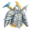 Gladiator armor tattoo design idea