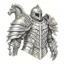 Gladiator armor tattoo design idea