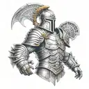 Gladiator armor tattoo design idea