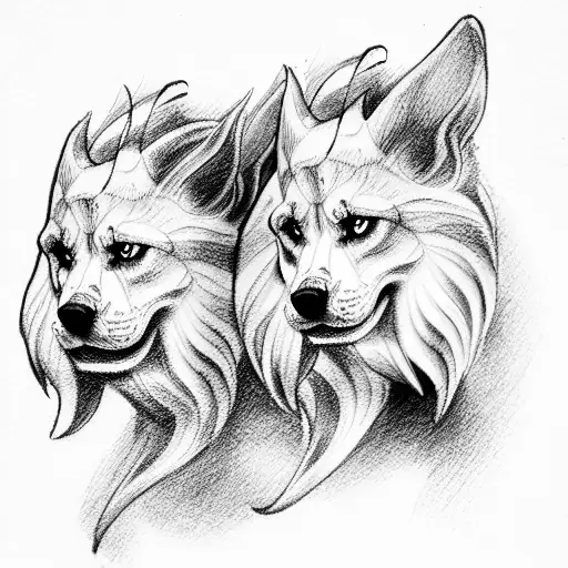 Cerberus tattoo design idea
