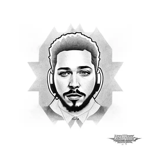  song "feeling whitney" by post malone tattoo design idea